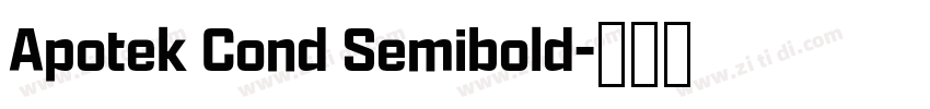Apotek Cond Semibold字体转换
